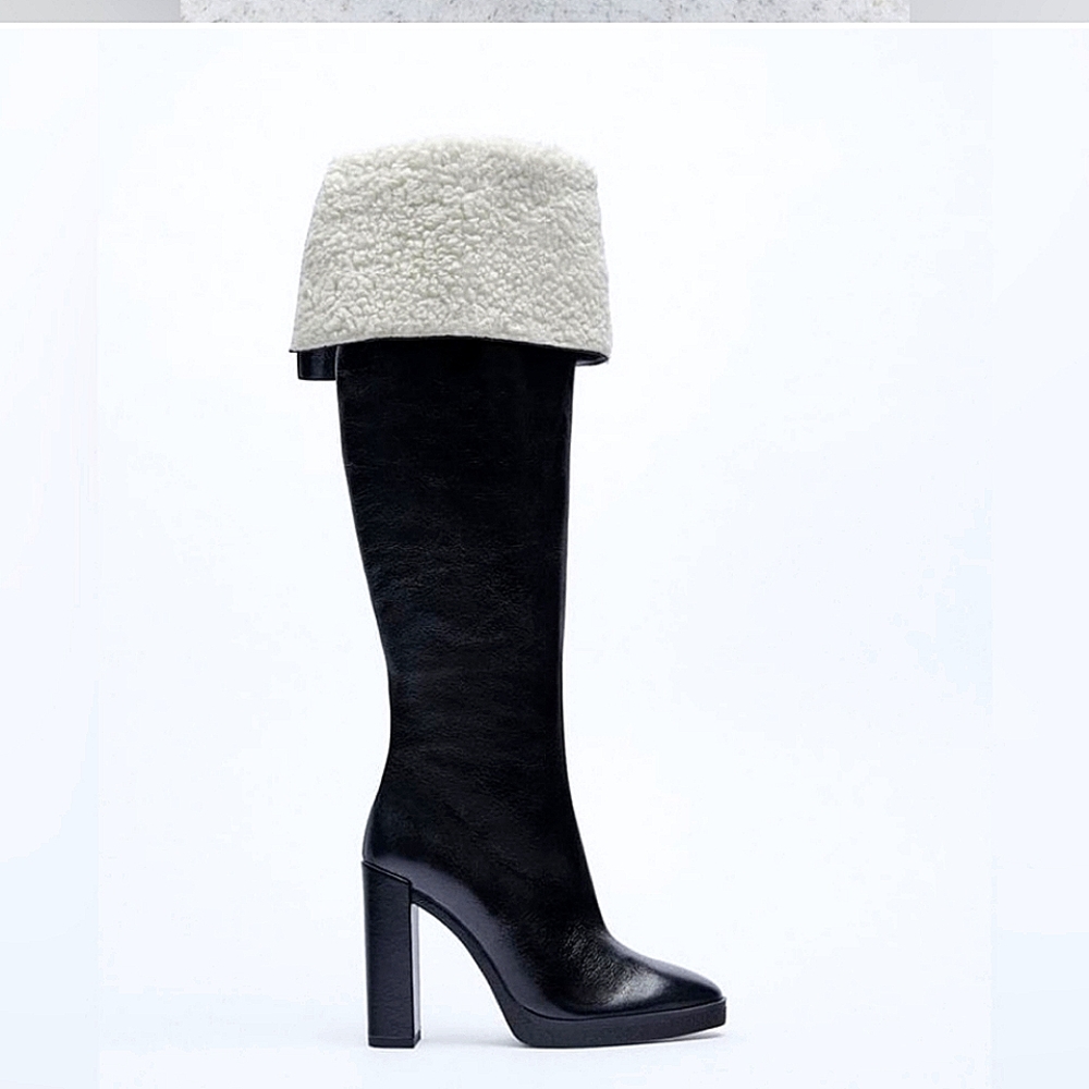 Zara over the knee boots